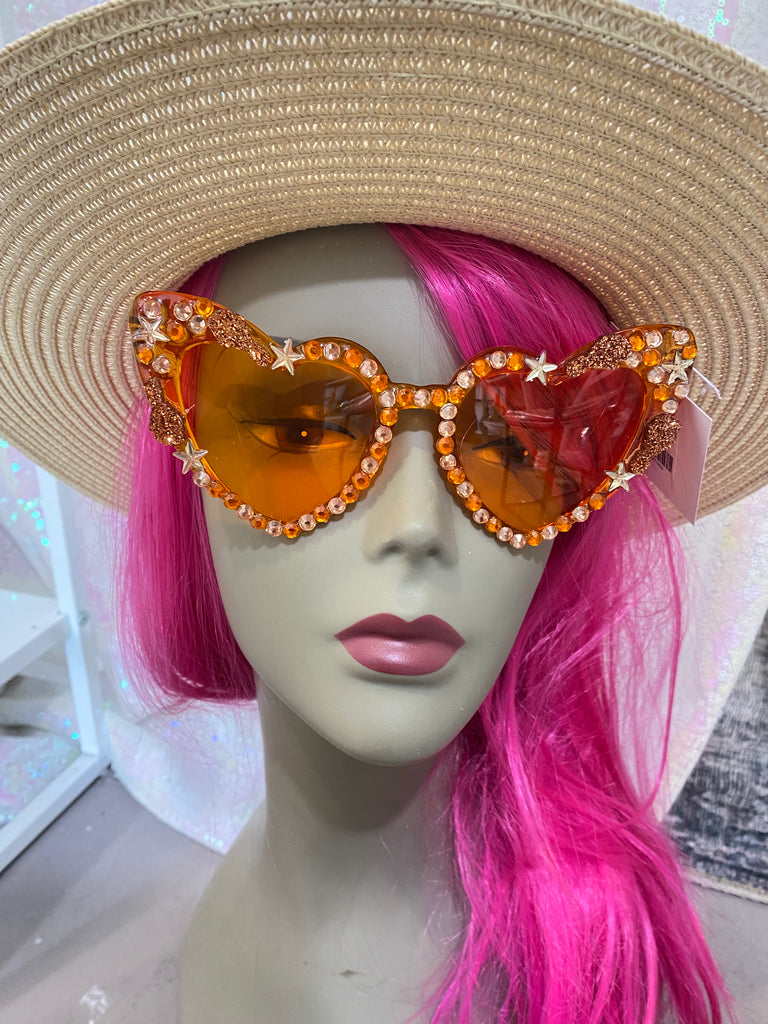 FRIED Chicken  heart Frame by Alligator Eyes - Alligator Eyes Mardi Gras Sunglasses Gifts and Accessories 