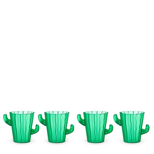 Green Cactus Shot Glasses - Set of 4 - Alligator Eyes Mardi Gras Sunglasses Gifts and Accessories 