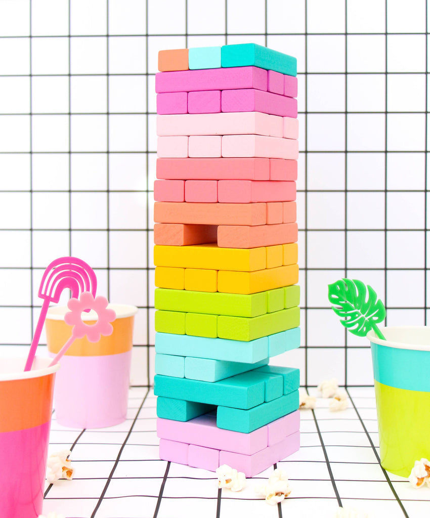 Rainbow stacking blocks game - Alligator Eyes Mardi Gras Sunglasses Gifts and Accessories 