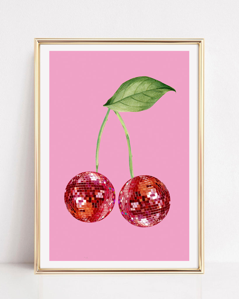 FINE ART PRINT - Choose Size - Cherry Disco Print! - Alligator Eyes Mardi Gras Sunglasses Gifts and Accessories 