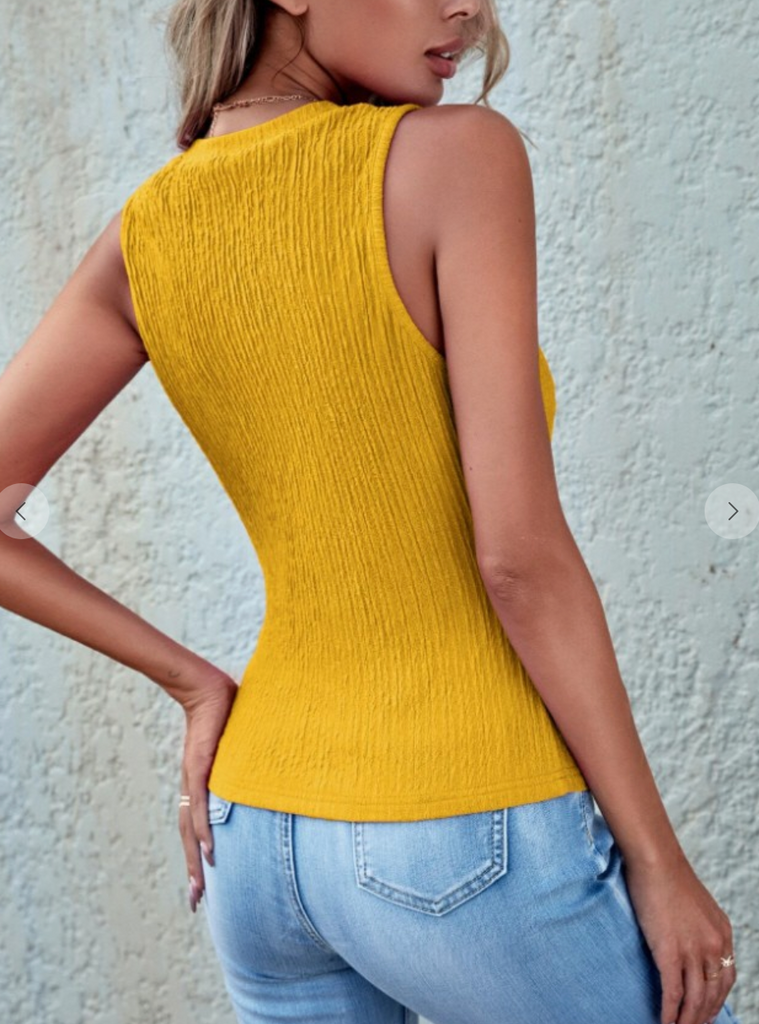 Happy Days Yellow round neck top - Kitty Closet - Alligator Eyes Mardi Gras Sunglasses Gifts and Accessories 