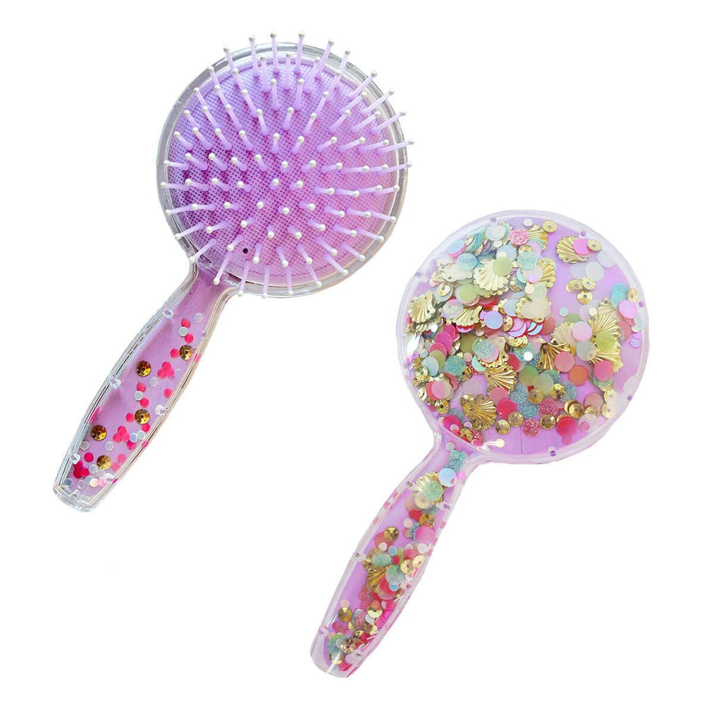 Extra Spe-Shell Confetti Hairbrush - Alligator Eyes Mardi Gras Sunglasses Gifts and Accessories 