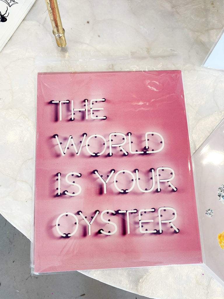 FINE ART PRINT - Choose Size - The World is Your Oyster - Alligator Eyes Mardi Gras Sunglasses Gifts and Accessories 